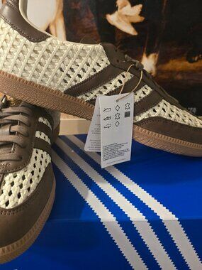 adidas Samba OG Off White Brown IH9373 Basket Weave 2026 RARE Men's Size 10 NEW